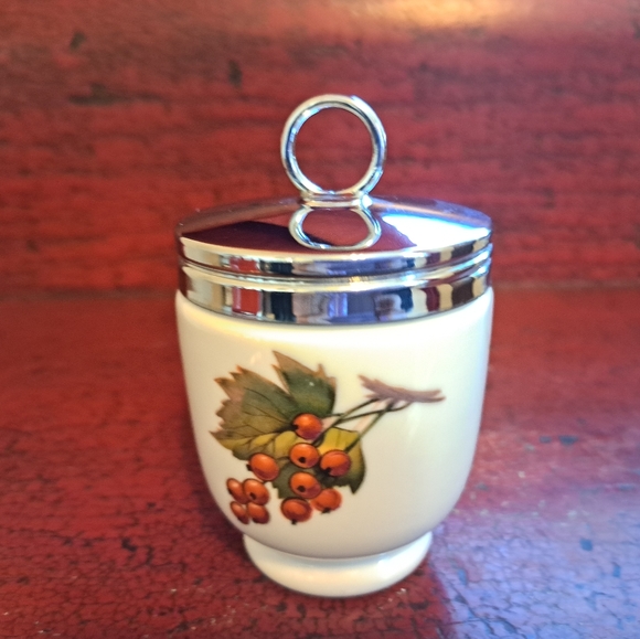 ROYAL WORCESTER King Size Egg Coddler & Lid Evesham Gold - Picture 2 of 5